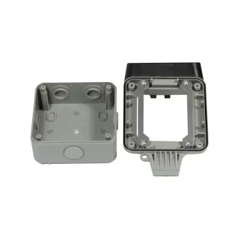 Synergy 21 carcasa de módulo Keystone de superficie IP66 con argolla para candado, gris claro (RAL 7035) - S216381