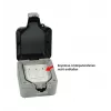 Synergy 21 carcasa de módulo Keystone de superficie IP66 con argolla para candado, gris claro (RAL 7035) - S216381