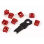 ALLNET bloqueador TP/RJ45 rojo pack de 10 con llave de seguridad, tapa antipolvo, cerradura de seguridad de red (ALL-TP-RJ45-Blocker-10PCS)