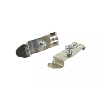 SYNERGY 21 clip de montaje en carril DIN para Keystone, universal, tipo tornillo, metal, 1 par (S216385)