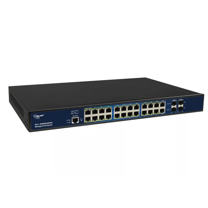 ALLNET ALL-SG8626PMJ switch Gigabit Layer 2+ Full Managed con 24 puertos PoE+ 370W