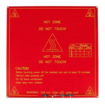 ALLNET 4duino cama caliente cuadrada para impresora 3D 215mm 12V/24V RepRap Mendel (ALL_KS_hotbed_square)