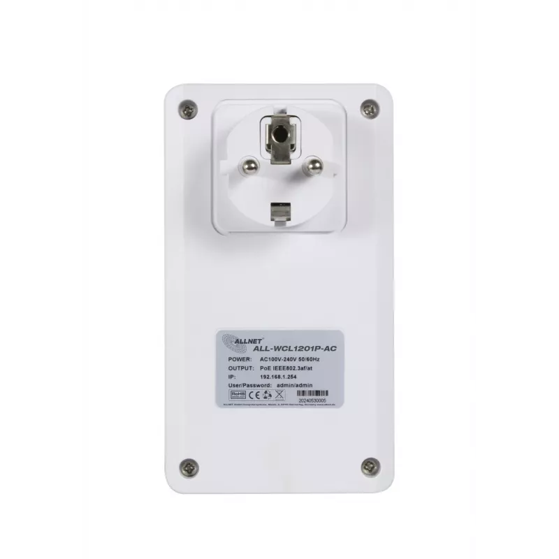 ALLNET Cliente inalámbrico con PoE Out 2,4 GHz y 5 GHz AC - Wi-Fi - 1,2 Gbit/s (ALL-WCL1201P-AC)