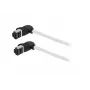 Synergy21 Cable de red RJ45, CAT6A 500MHz, 0,15m, Blanco, S/FTP, Slimline redondo d=4,5mm, TPE/LSZH (Superflex), AWG28, con conector CAT7, conector giratorio