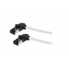 Synergy21 Cable de red RJ45, CAT6A 500MHz, 0,15m, Blanco, S/FTP, Slimline redondo d=4,5mm, TPE/LSZH (Superflex), AWG28, con conector CAT7, conector giratorio