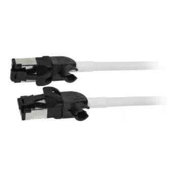 Synergy21 Cable de red RJ45, CAT6A 500MHz, 1,5m, Blanco, S/FTP, Slimline redondo d=4,5mm, TPE/LSZH (Superflex), AWG28, con conector CAT7, conector giratorio