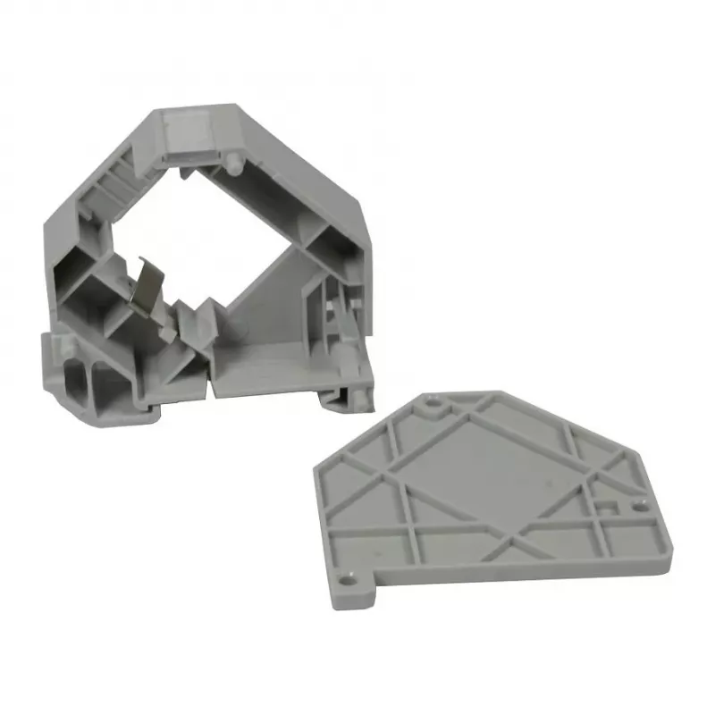 Synergy 21 S215416 Portamódulos Keystone para carril DIN para 1x módulo TP, gris