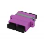 SYNERGY21 acoplador de fibra óptica SC/SC multimodo dúplex OM4 50/125µm PVC violeta casquillo cerámico