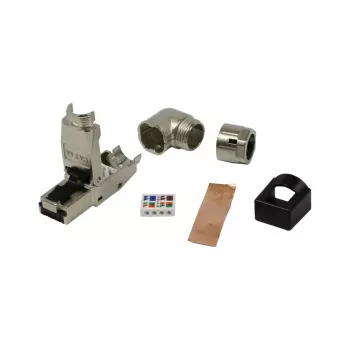 SYNERGY21 conector macho RJ45 de montaje en campo sin herramientas Cat.6A apantallado recto/acodado (S216569)