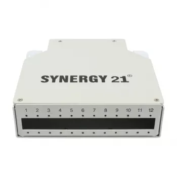 SYNERGY21 panel de parcheo de fibra óptica para carril DIN 12x LC dúplex / SC simplex adaptador sin acopladores - cable