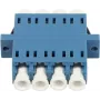 SYNERGY21 acoplador de fibra óptica LC-LC cuádruple monomodo OS2 azul PVC