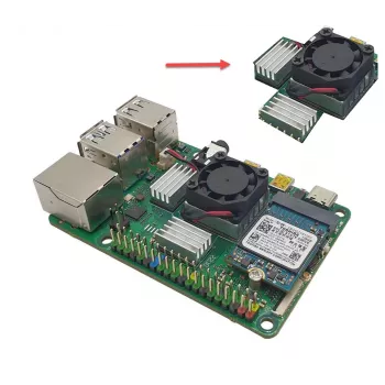 ALLNET Rock Pi 4C+ Heatsink Set (Rock4C+Heat-Set) - Set de refrigeración pasiva para Radxa Rock Pi 4C Plus