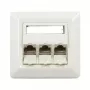 Synergy 21 S216327 Toma de red de pared RJ-45 Cat6a, 2 puertos, apantallada, blanca (RAL 9010)