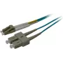 Synergy 21 Cable de conexión de fibra óptica LC-SC Dúplex OM3 de 10 m - Aqua