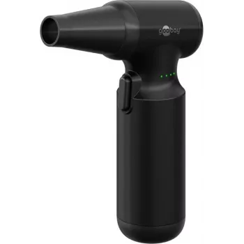 Goobay Air Duster Advanced Negro - Set de limpieza con 8 boquillas y 3 cepillos 110 (77830)