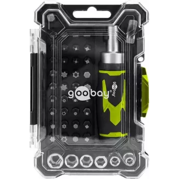 Goobay Tools Set de destornilladores de precisión de 43 piezas con puntas (77842)