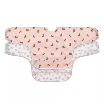 Lassig Little Forest Bunny set de baberos de manga larga 6m+