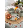 Lassig vajilla infantil Little Forest Fuchs, 4 piezas (plato, cuenco, vaso, cuchara), polipropileno y celulosa, verde