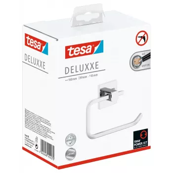 Portarrollos de papel higiénico Tesa 40400 Deluxxe sin tapa - cromo, autoadhesivo