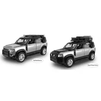 JAMARA Land Rover Defender 1:43 2en1 coche RC plateado 3+
