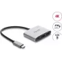 Adaptador Delock USB Type-C a HDMI 4K 60 Hz con USB Type-A y USB Type-C PD 3.1 140 W