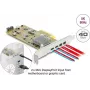 Tarjeta Delock PCI Express x4 a 2 x USB Type-C externos 40 Gbps (DP Alt Mode) hembra - formato Low Profile