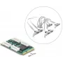Tarjeta Delock Mini PCIe I/O Full Size a 8 x serie RS-232 DB9 con chapas de ranura estándar y Low Profile