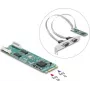 Delock tarjeta M.2 a 2 x serie RS-232 DB9 con soportes de ranura estándar y de perfil bajo