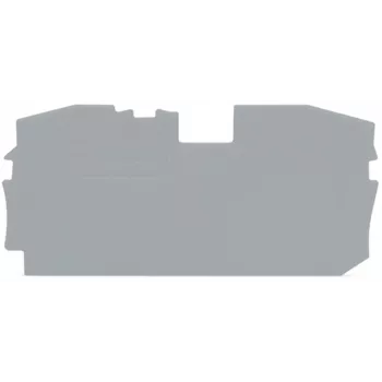 Placa de cierre WAGO 2016-1291 para bornes TOPJOB® S, gris, 1 mm de grosor, 73 x 36,5 mm
