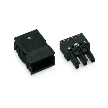 Conector WAGO 770-103 WINSTA® MINI de 3 polos, negro