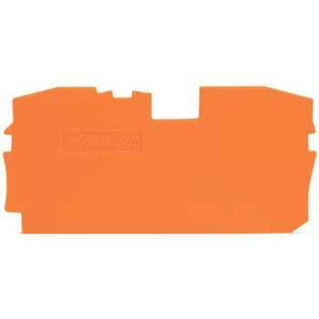 Placa final e intermedia WAGO 2010-1292, naranja, 1 mm de grosor, 67,2 mm de longitud, 33,5 mm de altura, para TOPJOB® S serie 2010