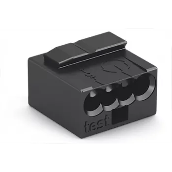 WAGO 243-204 MICRO PUSH WIRE Conector para caja de conexiones, 4 conductores, 100 uds