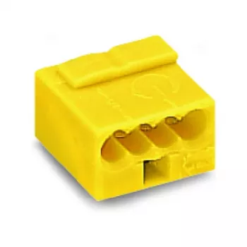 WAGO 243-504 Series 243 Microborne de 4 conductores, 100 uds, amarillo