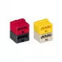 WAGO 243-212 Series 243 Borne hembra de 4 conductores PUSH WIRE, 0,8 mm, gris claro/amarillo