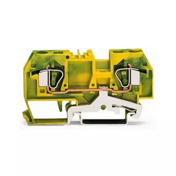 Borne de tierra WAGO verde-amarillo 0,2-6 mm² 282-907