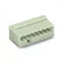 Bloque de bornes SMD WAGO 243-308, 8 polos, paso de 2,5 mm, push-in CAGE CLAMP, 100 V, 6 A, blanco