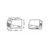 Empalme compacto WAGO 224-112 de 2 conductores, 400V, 24A, 1-2,5mm², push-in, blanco/transparente
