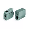 Borne WAGO 224-101 de 1 conductor 2 vías push-in CAGE CLAMP, 400 V, 24 A, 0,5-2,5 mm², transparente/gris