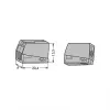 Borne WAGO 224-101 de 1 conductor 2 vías push-in CAGE CLAMP, 400 V, 24 A, 0,5-2,5 mm², transparente/gris