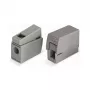 Borne WAGO 224-101 de 1 conductor 2 vías push-in CAGE CLAMP, 400 V, 24 A, 0,5-2,5 mm², transparente/gris