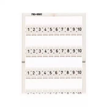 Tarjeta de marcado WAGO 793-5502 WMB, impresa, blanca