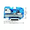 WAGO 2016-7114 Borne seccionable N de 1 conductor, Push-in CAGE CLAMP, azul