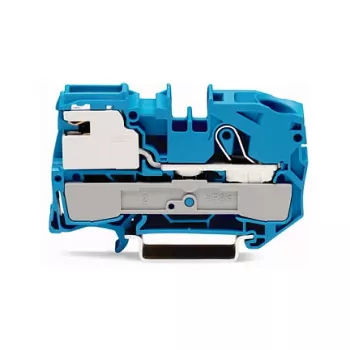WAGO 2016-7114 Borne seccionable N de 1 conductor, Push-in CAGE CLAMP, azul