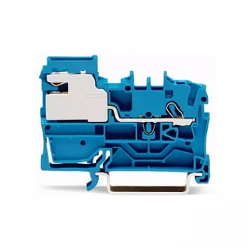 WAGO 2002-7114 Borne seccionable N de 1 conductor, 2,5 mm, Push-in CAGE CLAMP, azul