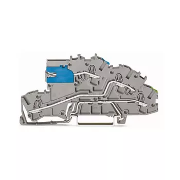 WAGO 2003-7641 TOPJOB® S Borne de paso de 3 conductores, 2,5 mm², 400 V, gris