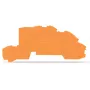 WAGO 2003-7692 Placa separadora para bornes de seccionamiento, naranja, 0,8 mm de grosor, 96 mm de longitud, 42,3 mm de altura, 2,45 g