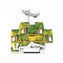 WAGO 280-517 Borne de tierra de doble piso, 4 conductores, 2,5 mm², CAGE CLAMP, verde-amarillo