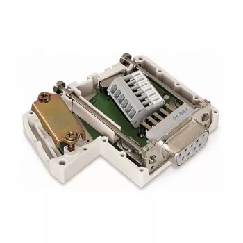 WAGO 750-963 Módulo de conexión D-Sub, 9 polos conector hembra, gris, IP20, para WAGO I/O System 750