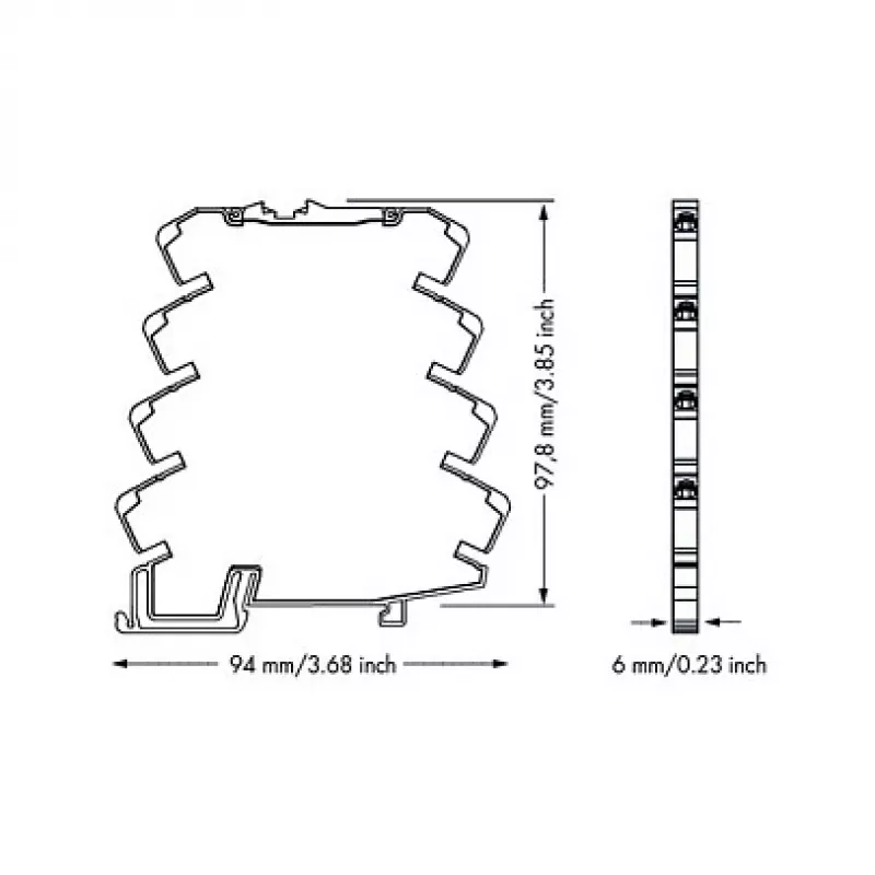 WAGO 857-800 Transmisor de temperatura / acondicionador de señal, gris, -25 a 70 °C, 6 x 94 x 97,8 mm, 35,3 g