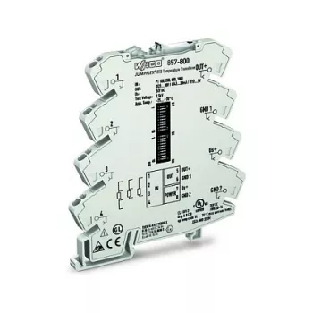 WAGO 857-800 Transmisor de temperatura / acondicionador de señal, gris, -25 a 70 °C, 6 x 94 x 97,8 mm, 35,3 g